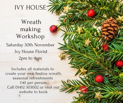 Xmas wreath making workshop Ivy House